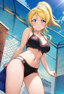 屋上で下着を露出させられる絢瀬絵里