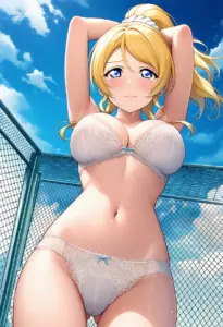 屋上で下着を露出させられる絢瀬絵里