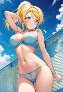 屋上で下着を露出させられる絢瀬絵里