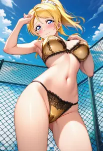 屋上で下着を露出させられる絢瀬絵里