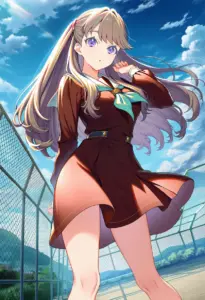 屋上にいる冬服姿の藤島慈