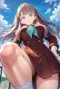 屋上にいる冬服姿の藤島慈