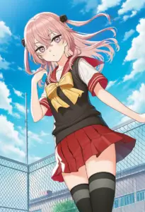屋上にいる夏服姿の乾紗寿叶
