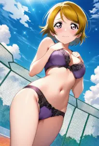屋上で下着を露出させられる小泉花陽