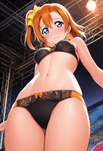 ステージで下着を露出させられる高坂穂乃果