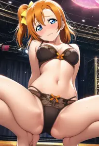 ステージで下着を露出させられる高坂穂乃果