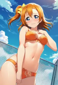 屋上で下着を露出させられる高坂穂乃果