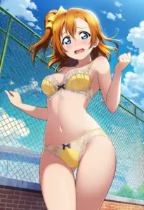屋上で下着を露出させられる高坂穂乃果
