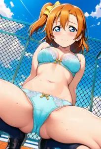 屋上で下着を露出させられる高坂穂乃果