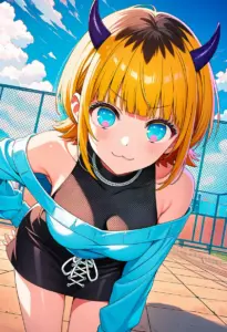 屋上にいる私服姿のMEMちょ