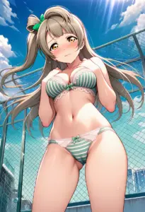 屋上で下着を露出させられる南ことり