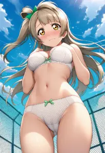 屋上で下着を露出させられる南ことり