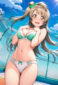 屋上で下着を露出させられる南ことり