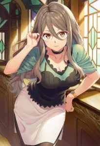 カフェ店内にいる私服姿の中原ミズキ