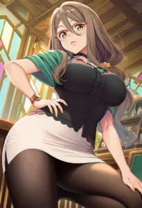 カフェ店内にいる私服姿の中原ミズキ