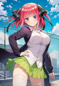 屋上にいる夏服姿の中野二乃