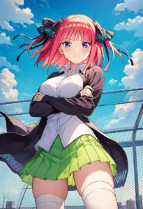 屋上にいる夏服姿の中野二乃