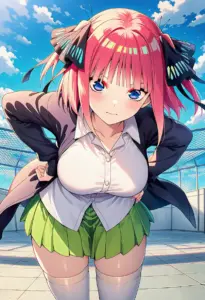 屋上にいる夏服姿の中野二乃