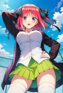 屋上にいる夏服姿の中野二乃