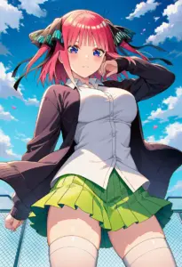屋上にいる夏服姿の中野二乃