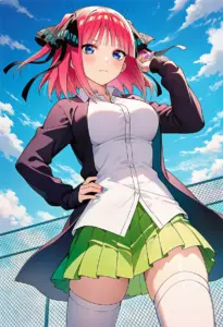 屋上にいる夏服姿の中野二乃