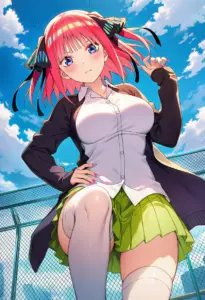 屋上にいる夏服姿の中野二乃