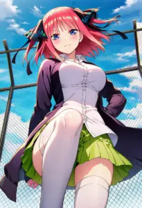 屋上にいる夏服姿の中野二乃