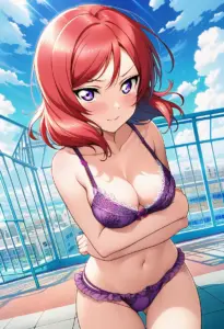 屋上で下着を露出させられる西木野真姫