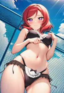 屋上で下着を露出させられる西木野真姫