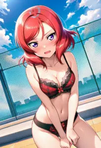 屋上で下着を露出させられる西木野真姫