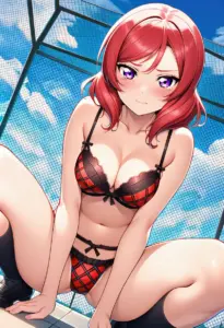 屋上で下着を露出させられる西木野真姫