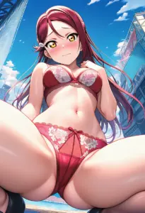 海辺で下着を露出させられる桜内梨子