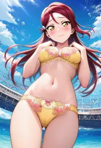 海辺で下着を露出させられる桜内梨子