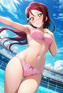 海辺で下着を露出させられる桜内梨子