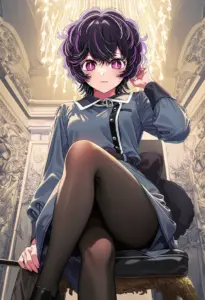 室内にいる私服姿の鮫島アビ子