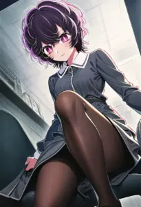 室内にいる私服姿の鮫島アビ子