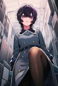 室内にいる私服姿の鮫島アビ子
