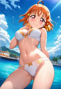 海辺で下着を露出させられる高海千歌