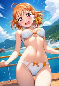 海辺で下着を露出させられる高海千歌