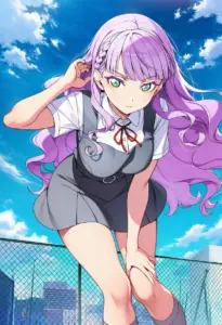 屋上にいる夏服姿のウィーン・マルガレーテ