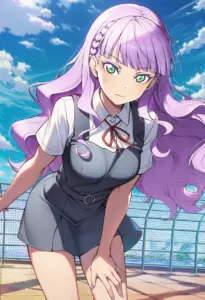 屋上にいる夏服姿のウィーン・マルガレーテ