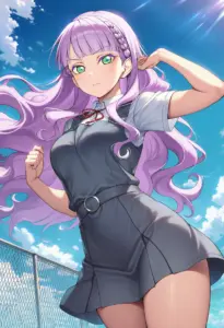 屋上にいる夏服姿のウィーン・マルガレーテ