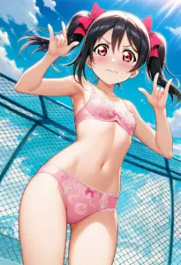 屋上で下着を露出させられる矢澤にこ