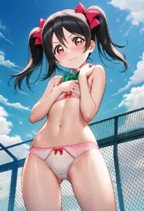 屋上で下着を露出させられる矢澤にこ